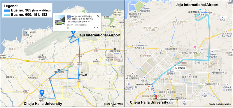 Jeju travel map image